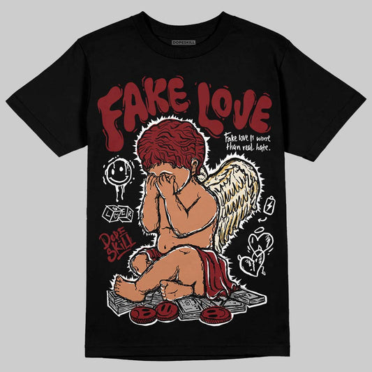 Dunk Low SE Sisterhood Sail Team Red W DopeSkill T-Shirt False Love Graphic Streetwear - Black