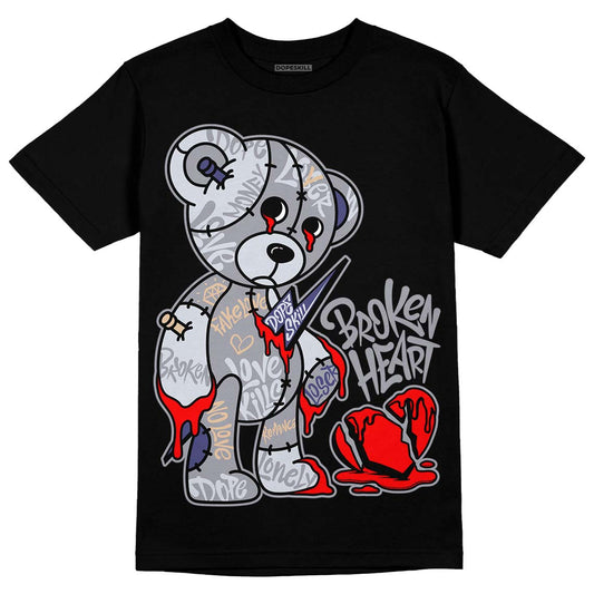 Jordan 4 Retro Frozen Moments DopeSkill T-Shirt Broken Heart Graphic Streetwear - Black 