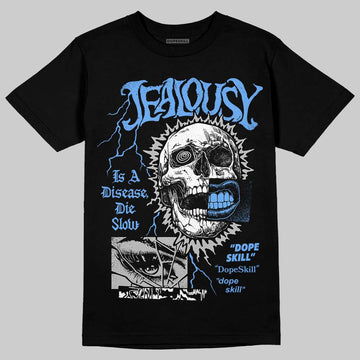 Jordan 5 Black University Blue DopeSkill T-Shirt Jealousy Graphic Streetwear - black