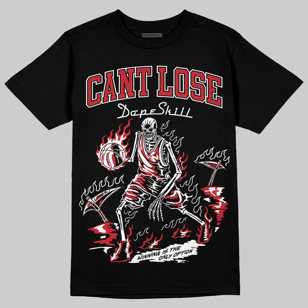 Jordan 5 Retro Fire Red Black Tongue (2025) DopeSkill T-Shirt Cant Lose Graphic Streetwear - Black