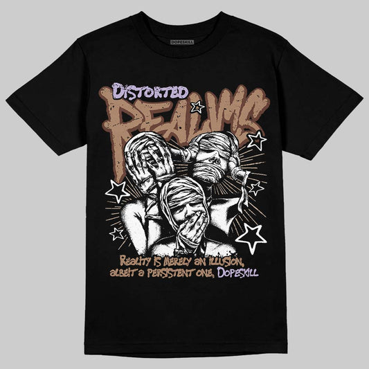 Harris Tweed x Wmns Dunk Low 'Sesame' DopeSkill T-Shirt Distorted Realms Graphic Streetwear - Black