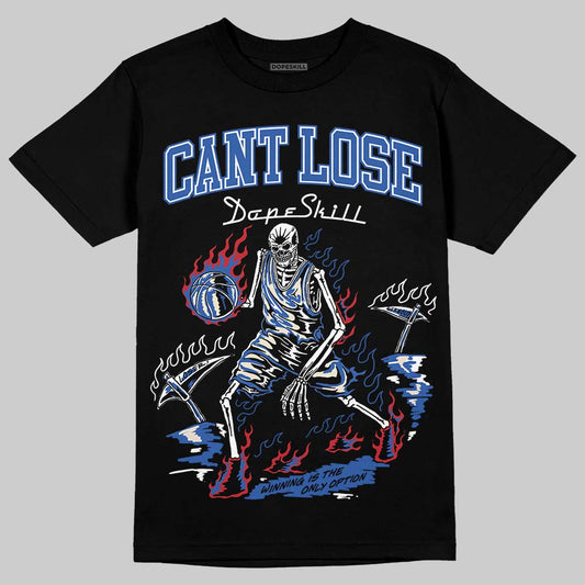 Jordan 1 Low Travis Scott x Fragment DopeSkill T-Shirt Cant Lose Graphic Streetwear - Black