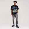 Black University Blue 5s DopeSkill T-Shirt Forever Paid Graphic