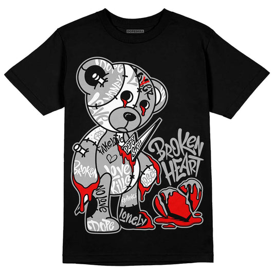 Jordan 1 Low OG “Shadow” DopeSkill T-Shirt Broken Heart Graphic Streetwear - Black