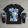 Black University Blue 5s DopeSkill T-Shirt Love Sick Graphic