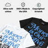 Black University Blue 5s DopeSkill T-Shirt Money Is Our Motive Typo Graphic