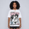 Medium Soft Pink 4s DopeSkill Oversize Print T-Shirt Real Ones Choose Loyalty Graphic