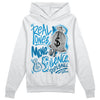 Jordan 4 Retro Military Blue DopeSkill Hoodie Sweatshirt Real Ones Move In Silence Graphic Streetwear - White