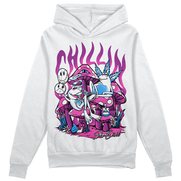 Jordan 4 GS “Hyper Violet” DopeSkill Hoodie Sweatshirt Chillin Graphic Streetwear - White