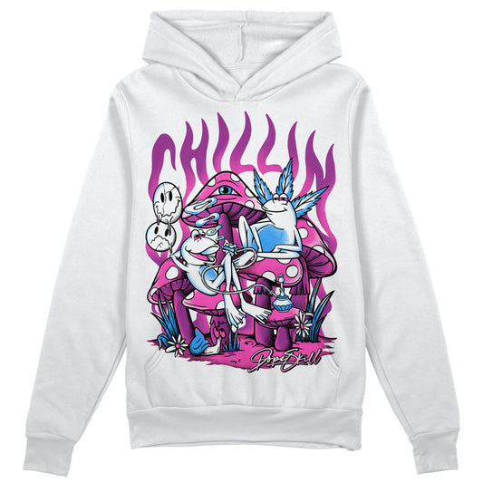 Jordan 4 GS “Hyper Violet” DopeSkill Hoodie Sweatshirt Chillin Graphic Streetwear - White