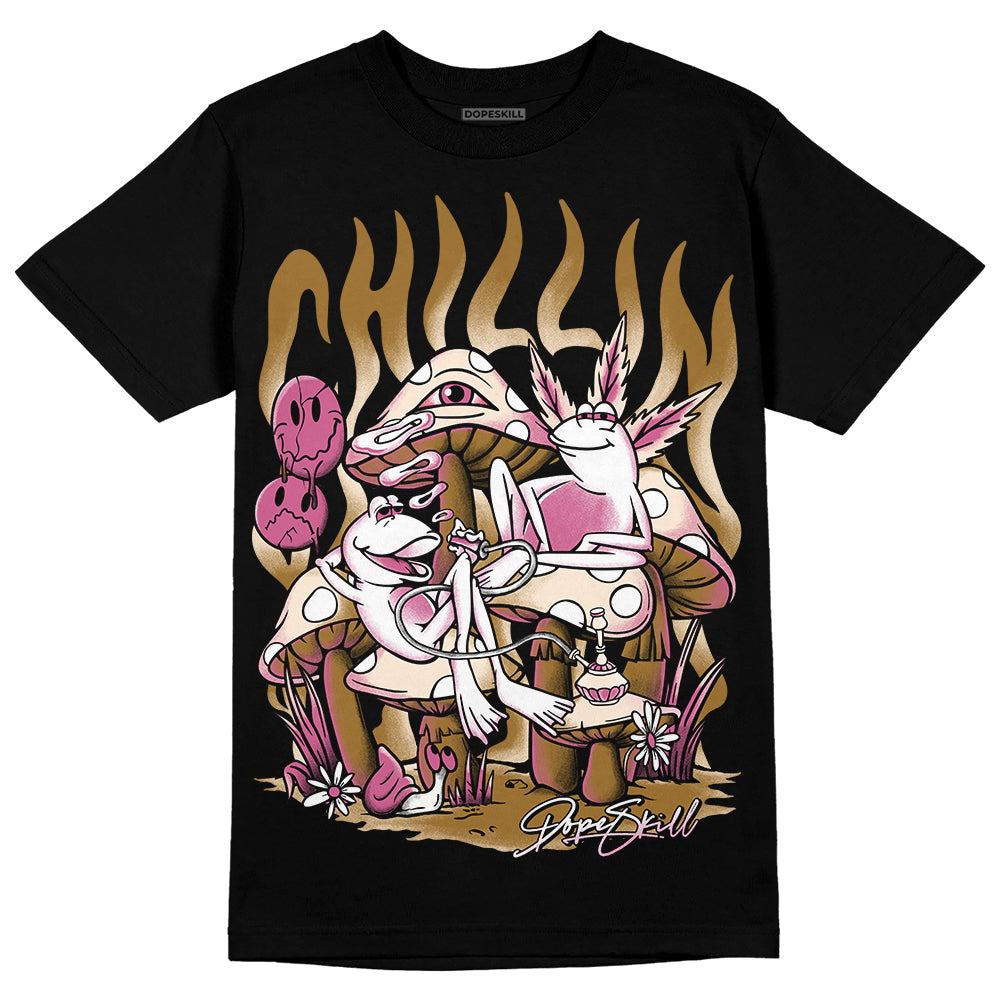 Dunk Low Just Do It “Bronzine/Playful Pink” DopeSkill T-Shirt Chillin Graphic Streetwear - Black 