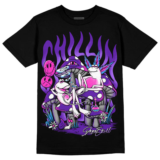 Dunk Low Championship Court Purple DopeSkill T-Shirt Chillin Graphic Streetwear - Black