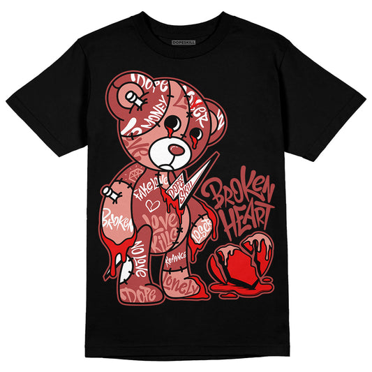 Jordan 13 “Dune Red” DopeSkill T-Shirt Broken Heart Graphic Streetwear - Black