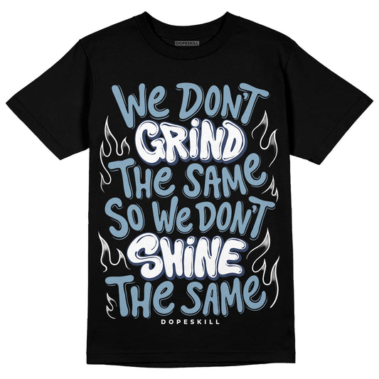 Jordan 1 Mid Diffused Blue DopeSkill T-Shirt Grind Shine Graphic Streetwear - Black