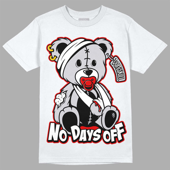 Jordan 2 Retro "Black Cement" DopeSkill T-Shirt Hurt Bear Graphic Streetwear - White