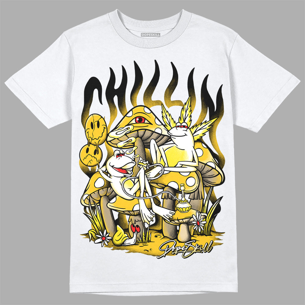 Jordan 4 Retro “Vivid Sulfur” DopeSkill T-Shirt Chillin Graphic Streetwear - White 