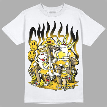 Jordan 4 Retro “Vivid Sulfur” DopeSkill T-Shirt Chillin Graphic Streetwear - White 