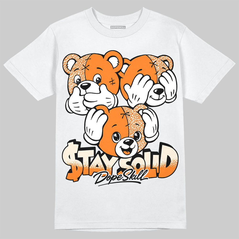 Jordan 3 Orange Citrus DopeSkill T-Shirt Stay Solid Graphic Streetwear - White