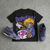Lakers 4s DopeSkill Oversize Print T-Shirt Pour Up Graphic