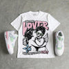 Medium Soft Pink 4s DopeSkill Oversize Print T-Shirt Real Ones Choose Loyalty Graphic