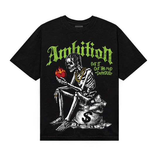 Neon Green Sneakers DopeSkill T-Shirt Ambition Graphic Streetwear - Black