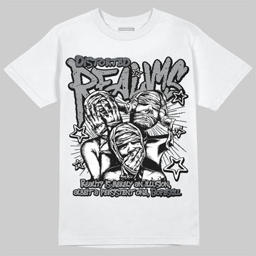 Jordan 5 Retro Wolf Grey (2026) DopeSkill T-Shirt Distorted Realms Graphic Streetwear - White