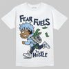 Asics Gel-Cumulus 16 Wash/Independence Blue DopeSkill T-Shirt Fear Fuels The Hustle Graphic Streetwear - White