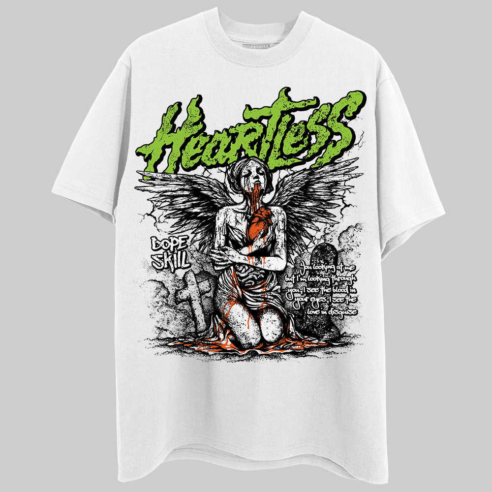 Neon Green Sneakers DopeSkill T-Shirt Heartless Graphic Streetwear  - White