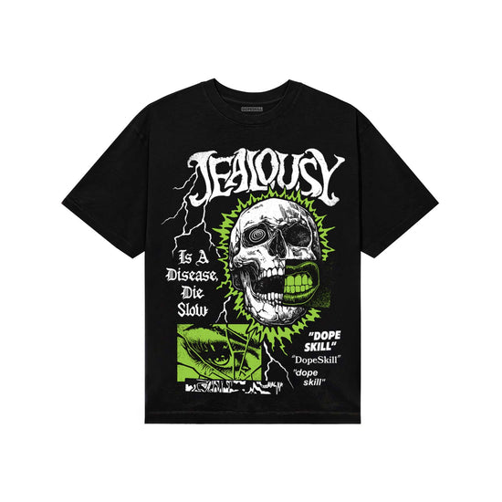 Neon Green Sneakers DopeSkill T-Shirt Jealousy Graphic Streetwear - Black