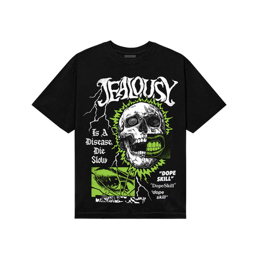 Neon Green Sneakers DopeSkill T-Shirt Jealousy Graphic Streetwear - Black