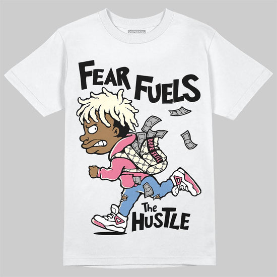 Jordan 1 High OG "Self-Expression" DopeSkill T-Shirt Fear Fuels The Hustle Graphic Streetwear - White 