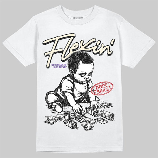 Jordan 17 Retro Low SP Infinite Archives DopeSkill T-Shirt Flexin' Graphic Streetwear - White