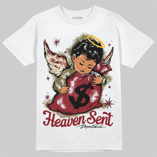 SB Dunk Low “Dark Team Red/Olive Flak” DopeSkill T-Shirt Heaven Sent Graphic Streetwear - WHite