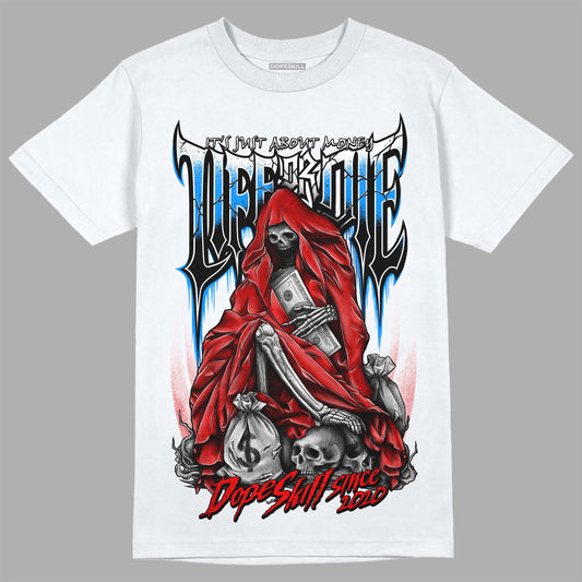 Jordan 11 Retro Cherry DopeSkill T-Shirt Life or Die Graphic Streetwear - White