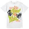 Neon Green Sneakers DopeSkill T-Shirt No Money No Love Typo Graphic Streetwear - White