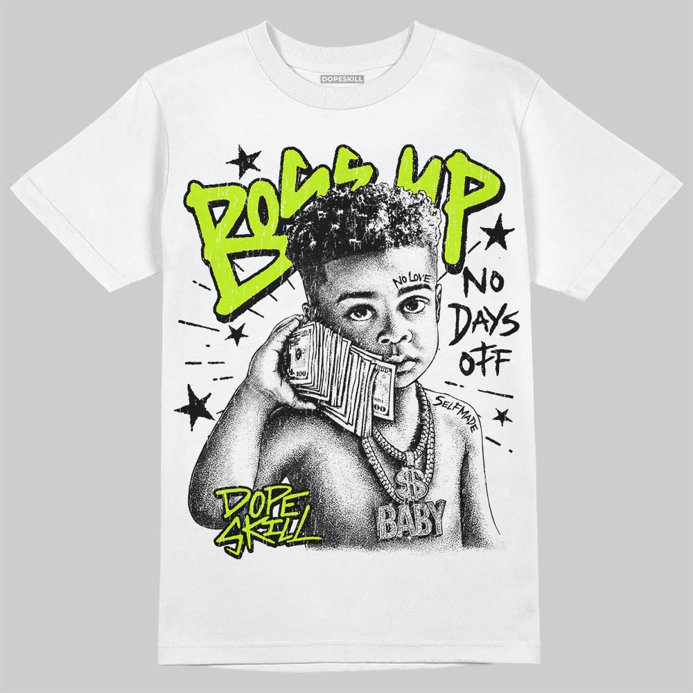 Max 95 Big Bubble Neon Yellow DopeSkill T-Shirt Boss Up Graphic Streetwear - White
