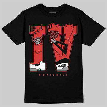 Jordan 4 Retro Toro Bravo DopeSkill T-Shirt IV Jordan 4 Graphic Streetwear - Black