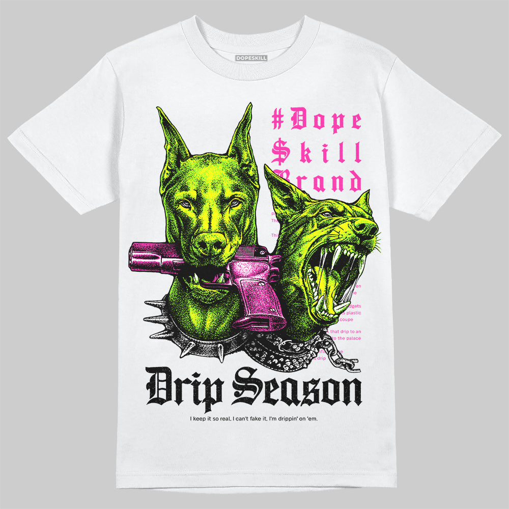 Neon Green Sneakers DopeSkill T-Shirt New Drip Season Graphic Streetwear - White
