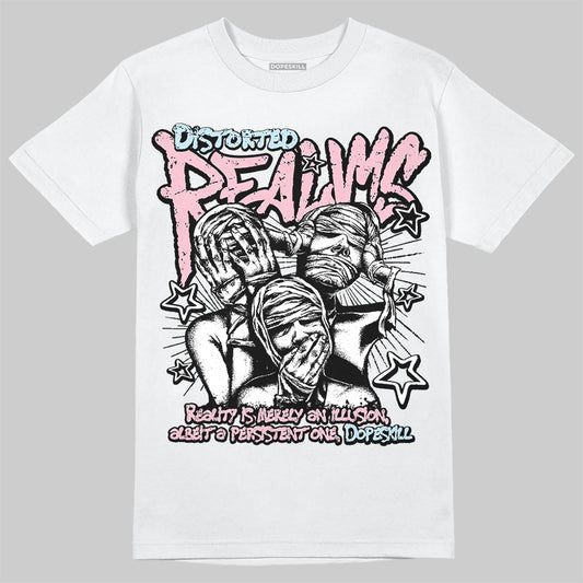 Jordan 4 Retro Valentine's Day (2026) (GS) DopeSkill T-Shirt Distorted Realms Graphic Streetwear - White