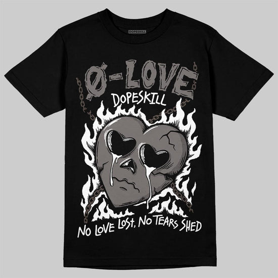 Jordan 4 Retro Cave Stone DopeSkill T-Shirt Crying Heart Graphic Streetwear - Black