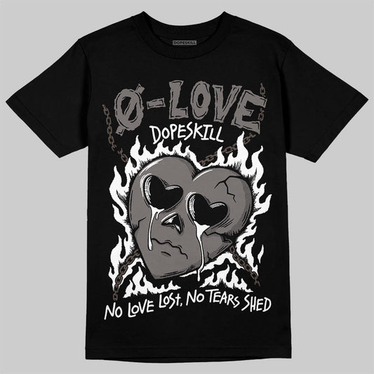 Jordan 4 Retro Cave Stone DopeSkill T-Shirt Crying Heart Graphic Streetwear - Black