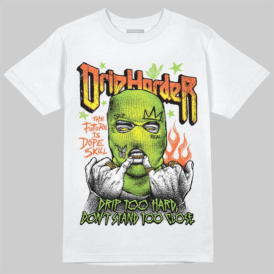 Neon Green Sneakers DopeSkill T-Shirt Drip Harder Graphic Streetwear - White