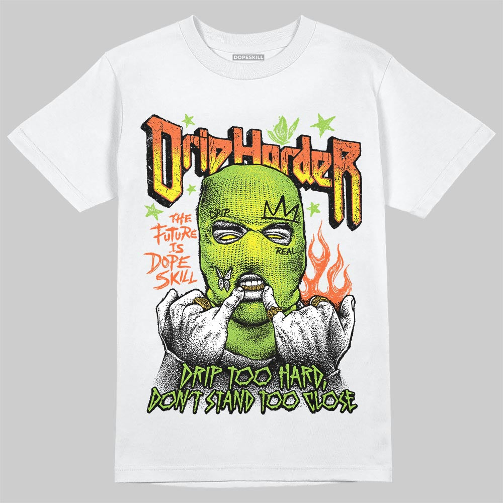 Neon Green Sneakers DopeSkill T-Shirt Drip Harder Graphic Streetwear - White