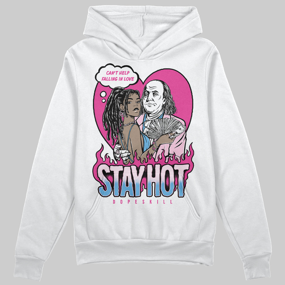 Pink Sneakers DopeSkill Hoodie Sweatshirt Stay Hot Graphic Streetwear - White