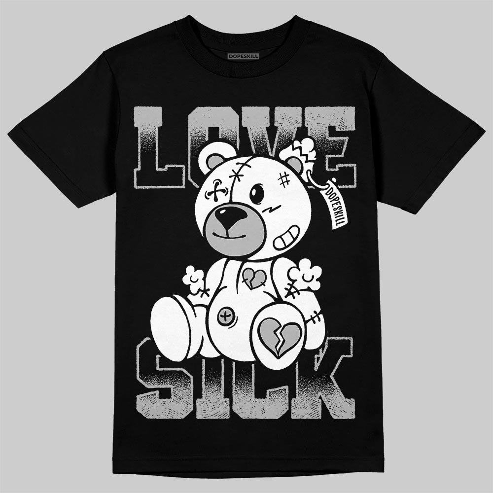 Black and White Sneakers DopeSkill T-Shirt Love Sick Graphic Streetwear - Black