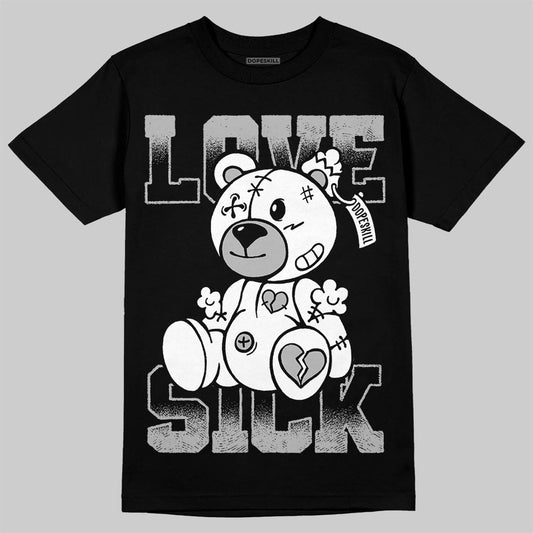 Black and White Sneakers DopeSkill T-Shirt Love Sick Graphic Streetwear - Black