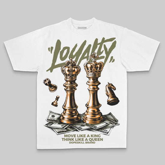 Olive Sneakers Oversize Print 'Loyalty' DopeSkill Graphic T-shirt Streetwear - White
