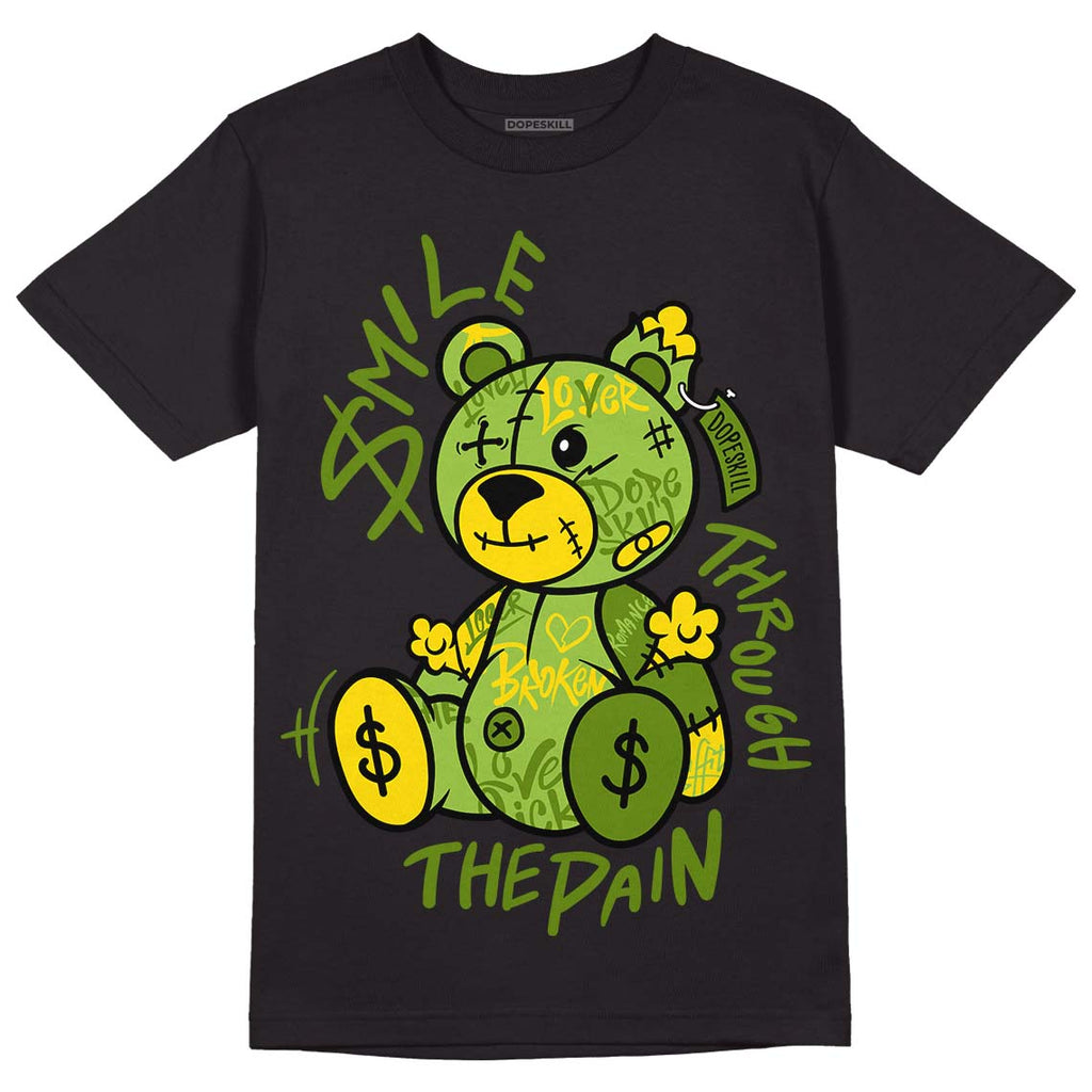 Dunk Low Chlorophyll DopeSkill T-Shirt Smile Through The Pain Graphic Streetwear - Black