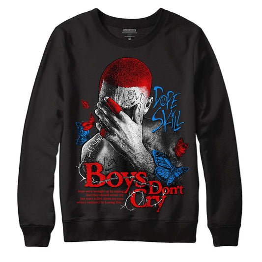 Jordan 11 Retro Cherry DopeSkill Sweatshirt Boys Don't Cry Graphic Streetwear - Black