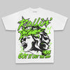 Neon Green Oversize Print Got It Out The Mud DopeSkill Graphic Premium T-shirt Streetwear - White